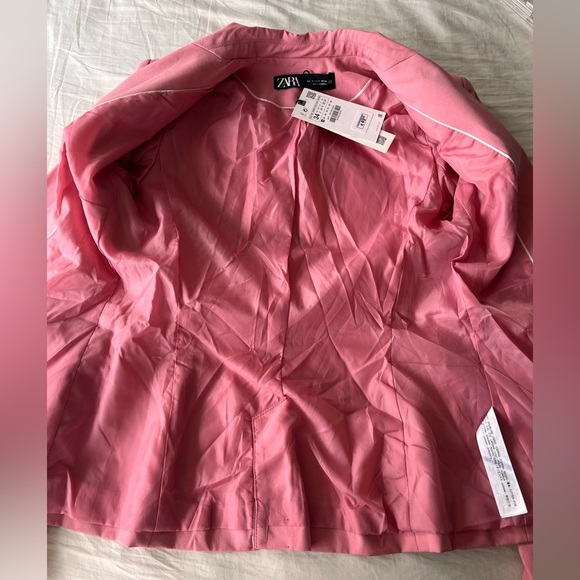 NWT ZARA Pink Single Button Blazer XS / 2 - Picture 6 of 11